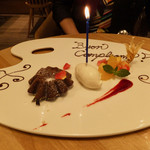 トラットリア フラテッリ ガッルーラ - チョコレートのトルティーノ　愛知牧場ミルクジェラート