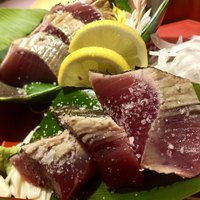 長宗我部 銀座 - 鰹藁炙りタタキ塩