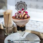 デザートカフェ ハチドリ - ショコラとバナナのパフェ　3種のアイス