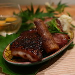 日本料理 幸庵 - のど黒漬焼き、鴨漬焼き、牛蒡、ポテトサラダの盛合せ