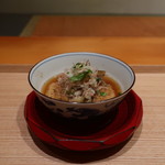 日本料理 幸庵 - 大長茄子と鰻の煮物