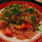 ジュイップ - 〆のガーリックライス（牛煮込み入り）648円