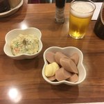 あらき酒店 - 魚肉ソーセージとポテトサラダ