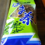 文四郎麩 - 試食で頂いたお茶の茶葉