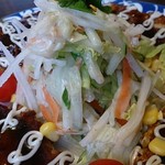 Okonomiyaki Naniwa - サラダ付お好み焼のサラダ