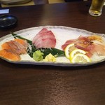 全席個室 居酒屋 あや鶏 - 鶏のタタキとお刺身