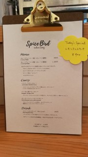 スパイスバード - 店内のメニュー