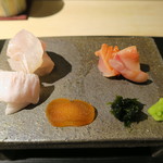 日本料理 みや  - 30年5月　マコガレイ、閖上赤貝、唐墨