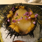 日本料理 みや  - 30年5月　北海道ムラサキ雲丹、蕪ピュレ