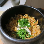 日本料理 みや  - 30年5月　炭火焼鯛、静岡由比桜海老御飯　焦がし味噌