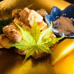 錦江湾 - 地鶏のコロコロ焼き。