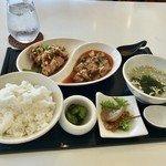 chinese kitchen 安蘭樹 - 麻婆豆腐ランチセット(¥850)&油淋鶏ハーフ(+¥200)