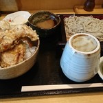 手打蕎麦うどん隆 - ささ身天丼ともりそば