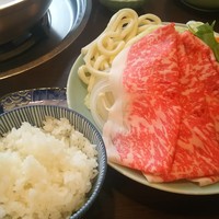 茶寮 もち月 - ご飯としゃぶしゃぶセット