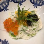 はらまさ - 痛風素麺・河豚の白子和え　いくら　