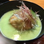 和食 こんどう - 枝豆のすり流し　海老のしんじょ