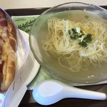 ミスタードーナツ - 柚子涼風麺 と チーズドッグ