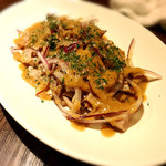モツビストロ麦房家 - うちのガツ刺し (¥480)