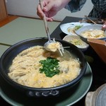 創作割烹 潮乃美 - 奥様お気に入りのタケノコと白魚を玉子閉じですがこれで２人前ですよ❗((((；゜Д゜)))