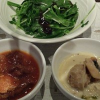 スカイグリルブッフェ武藏 - 温野菜、ビーフシチュー？豆乳のスープ煮込み？(鳥ダンゴ入り)