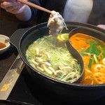 しゃぶ葉 - HD豚ロースコース (出汁変更)1835円・ソフトドリンク フリー 238円  クーポン利用で5%引きで税込 1970円