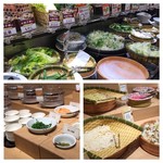 しゃぶ葉 - 鍋具材コーナー  タレや薬味の種類が多い