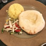 カイバル - 本日のカレー(辛口 マトンと茄子のカレー)850円+チーズクルチャ100円