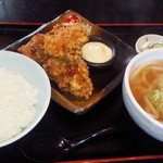 うどん万福 - 鶏から定食