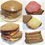 Billa Corso im Herrnhuterhaus - ラップにくるまれたサンドイッチが2つ