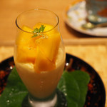 祇園 にし - マンゴームースのプリン