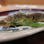 青華こばやし - 30年5月　琵琶湖稚鮎揚げ　蓼葉