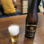 Taimeian - 瓶ビール（サッポロ黒生）