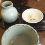 Shimizuya - 焼酎蕎麦湯割りとおつまみ２。