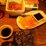 ライオン堂 - 地酒とウニとハマチ～地酒は全部で１０種類くらいありました。