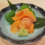 Numadu Uogashi Zushi Nagare Zushi - 赤貝刺身700円。