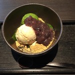 茶寮翠泉 - 抹茶クリームわらび餅