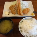 あぶり亭 - ミックスフライ定食