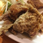 かつぎや - 揚物強化月間はおつまみ排骨からスタート　さっくり揚がっていて味は薄からず濃からず　美味しいです