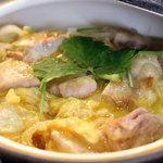 地鶏庵 - 地鶏庵の親子丼　\780　　宴の〆に本格親子丼をみんなで