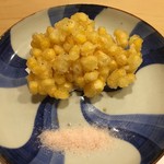 旬菜 おぐら家 - とうもろこしかき揚げ