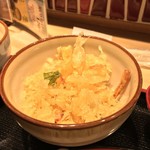 味奈登庵 - オタノシミの揚げ玉♡  
      おや、誰かさんのかき揚げ天ぷらのかけらが