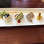 ワインカフェ ルセット - 前菜の盛り合わせ。どれも美味しい。
