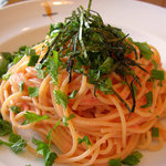 Komugico - 明太子のパスタ　青しそかけ
