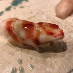 旬美にしかわ - 車海老。火を入れて。