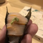 旬美にしかわ - イカと雲丹の海苔巻き