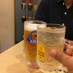 お家のごはん かれん - H.30.4.6.昼 ハイボール vs 生ビール de 乾杯♪