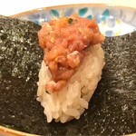 銀座 しのはら - 雲丹、マグロ、べったら漬けの手巻き