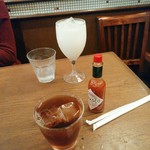 レディスグリル おるがん - カルピス、サービスのウーロン茶