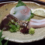 料理どころ 翠笑 - お造り 石鯛鰹タタキ間八