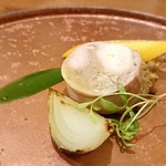 オステリア レ テッレ - ハンガリー産リラックスラビットのハーブロースト　ポルケッタ風